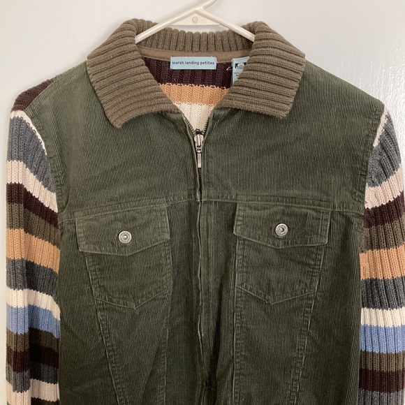 Marsh Landing petites, corduroy, knit, Jacket, Size PM - Picture 3 of 5